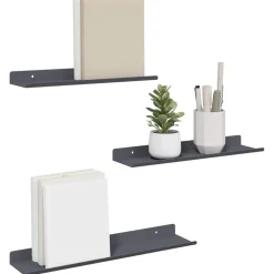 vidaXL Drijvende plank 3 pcs Antraciet 40 x 9 x 2,5 cm Staal