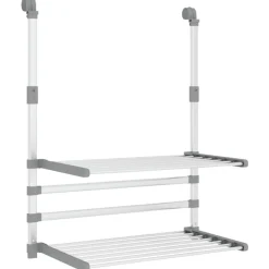 vidaXL Droogrek voor balkon 54x25x42 cm aluminium