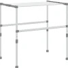 vidaXL Droogrek 83x(50-55)x(40-85) cm aluminium