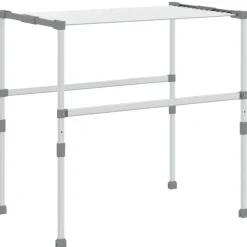 vidaXL Droogrek 83x(50-55)x(40-85) cm aluminium