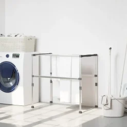 vidaXL Droogrek 83x(50-55)x(40-85) cm aluminium