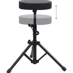 vidaXL Drumkruk verstelbaar rond zwart