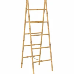 vidaXL Dubbele handdoekenladder met 5 tredes 50x160 cm bamboe