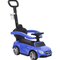 vidaXL Duw-loopauto Mercedes Benz C63 blauw