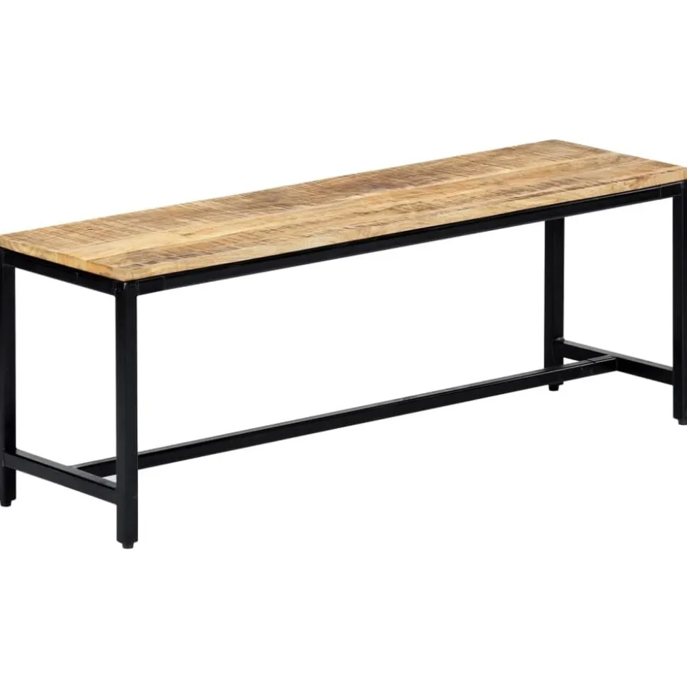 vidaXL Eetbank 120 cm massief ruw mangohout