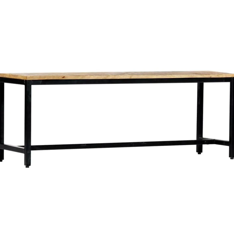vidaXL Eetbank 120 cm massief ruw mangohout