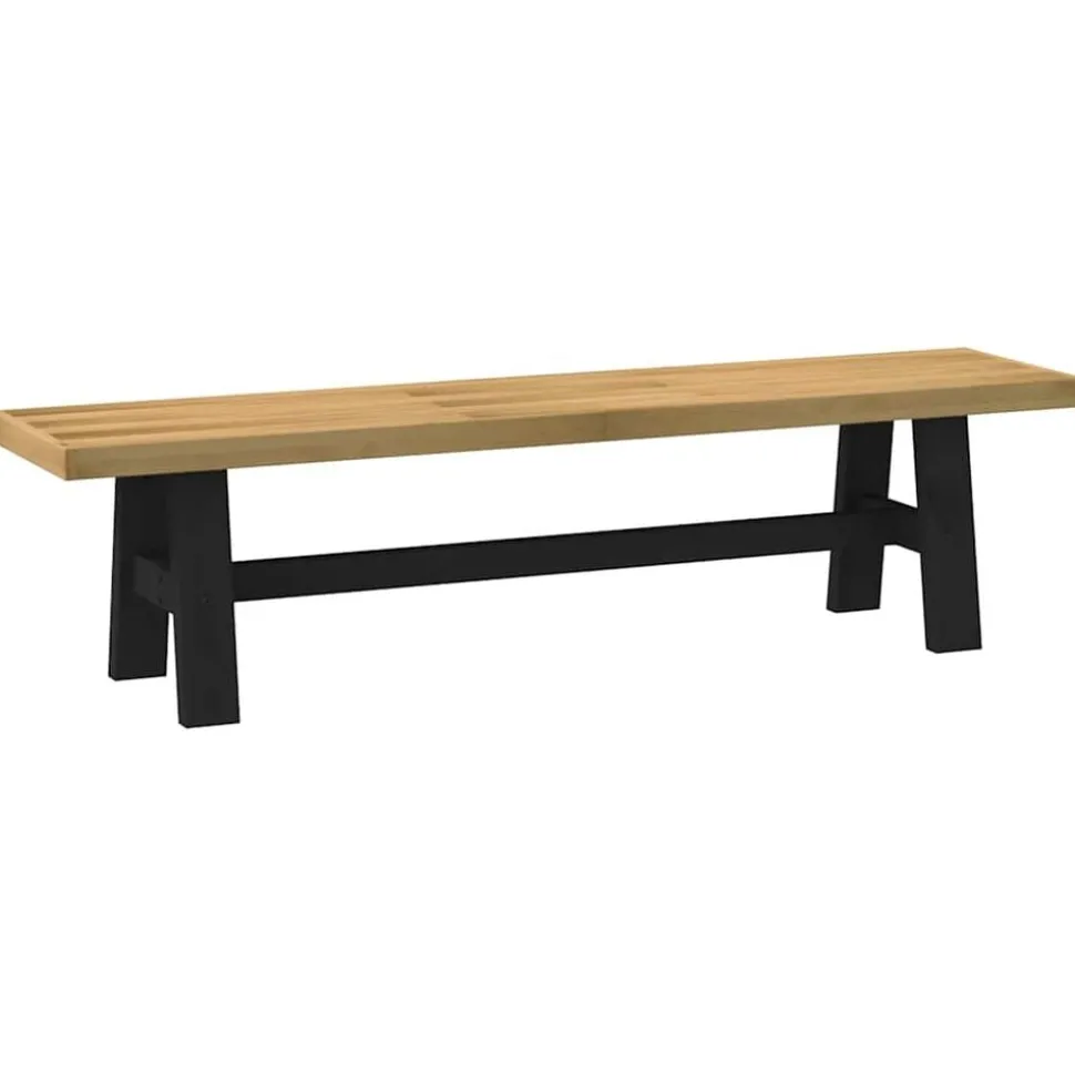 vidaXL Eetbank NOAIN A-vormige poten 180x40x45 cm massief hout