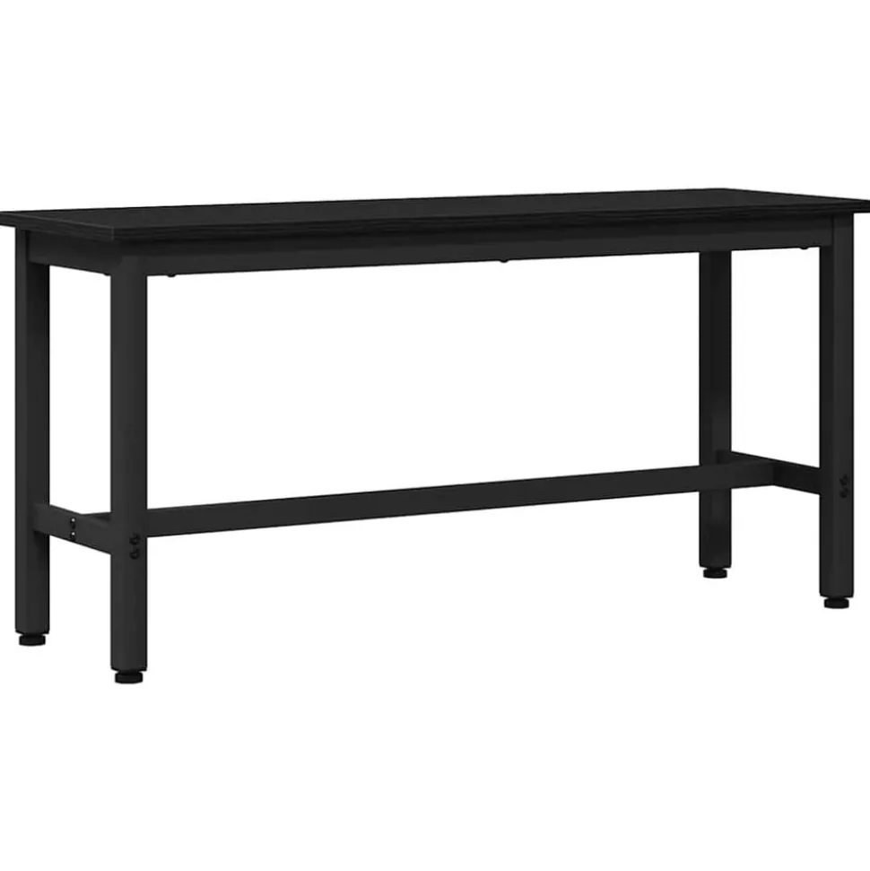 vidaXL Eetbank Zwart Eiken 100 x 32,5 x 48,5 cm