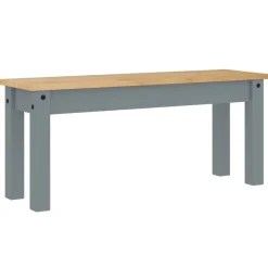 vidaXL Eetkamerbank PANAMA 105x30x45 cm massief grenenhout grijs