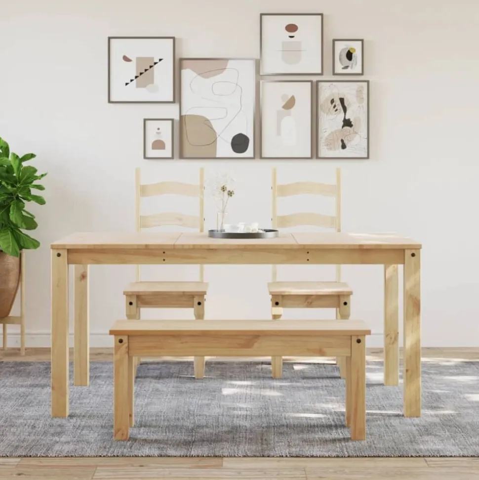 vidaXL Eetkamerbank PANAMA 105x30x45 cm massief grenenhout