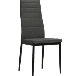 vidaXL Eetkamerstoelen 2 st stof donkergrijs