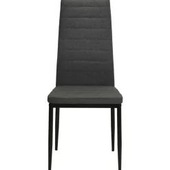 vidaXL Eetkamerstoelen 2 st stof donkergrijs