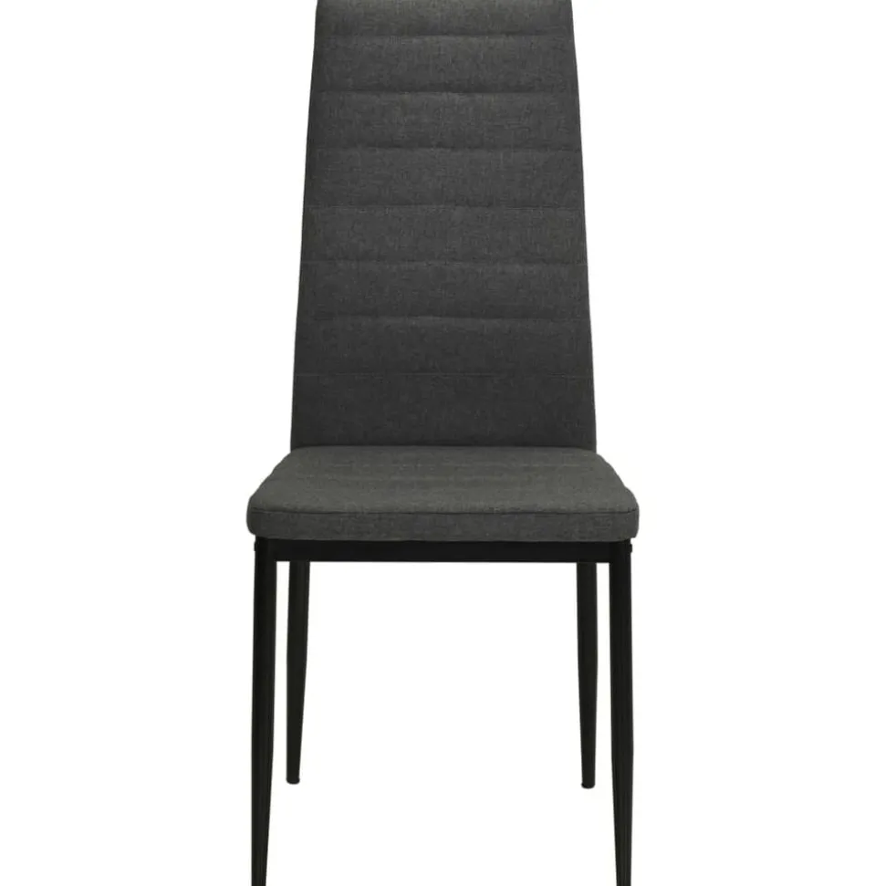 vidaXL Eetkamerstoelen 2 st stof donkergrijs