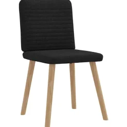 vidaXL Eetkamerstoelen 4 st stof zwart