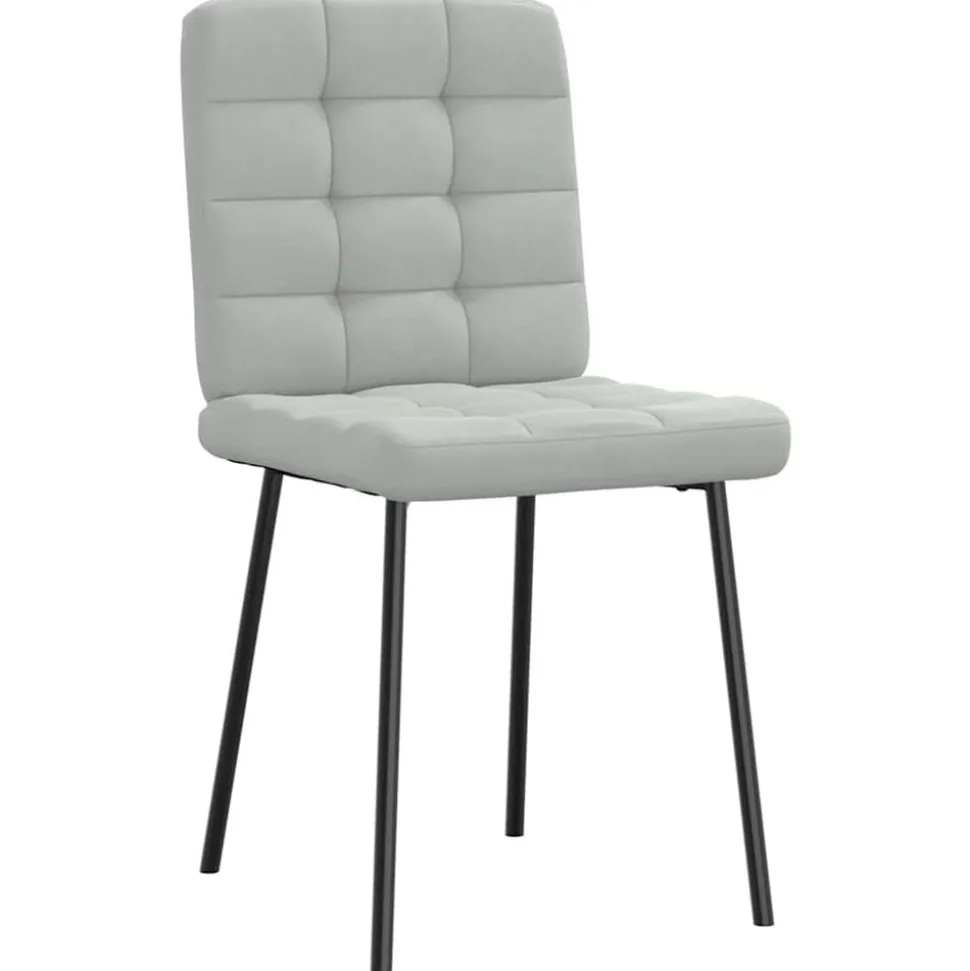 vidaXL Eetkamerstoelen 4 st fluweel lichtgrijs
