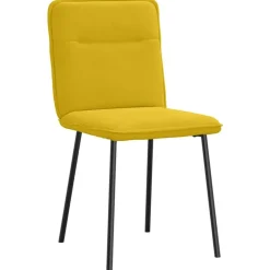 vidaXL Eetkamerstoelen 4 st fluweel geel