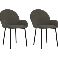 vidaXL Eetkamerstoelen 2 st fluweel donkergrijs