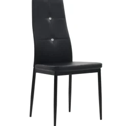 vidaXL Eetkamerstoelen 2 st kunstleer zwart