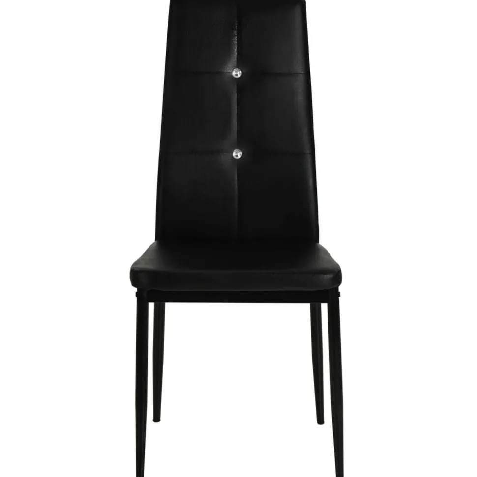 vidaXL Eetkamerstoelen 2 st kunstleer zwart