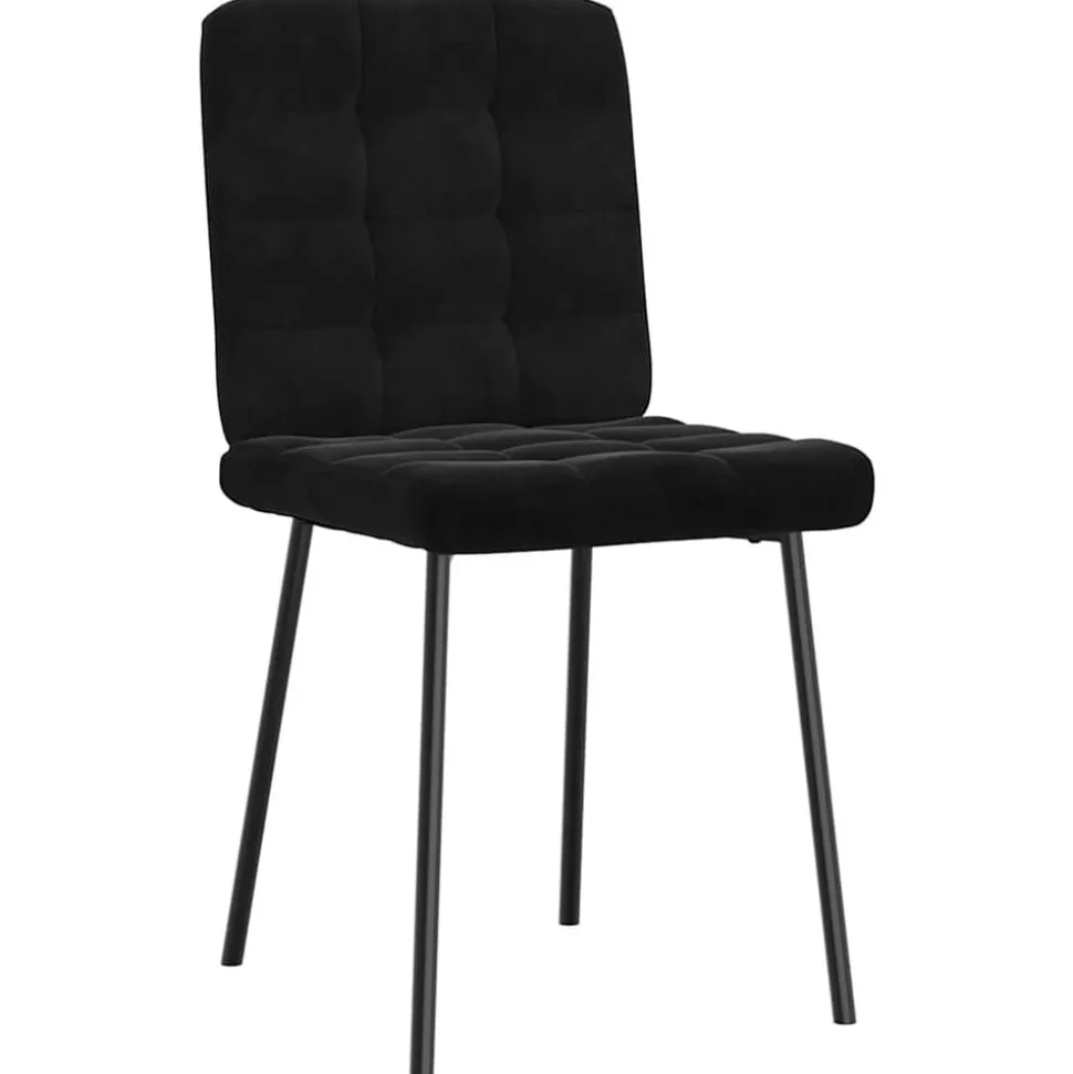 vidaXL Eetkamerstoelen 4 st fluweel zwart