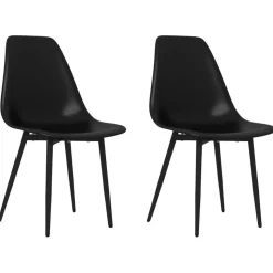 vidaXL Eetkamerstoelen 2 st PP zwart