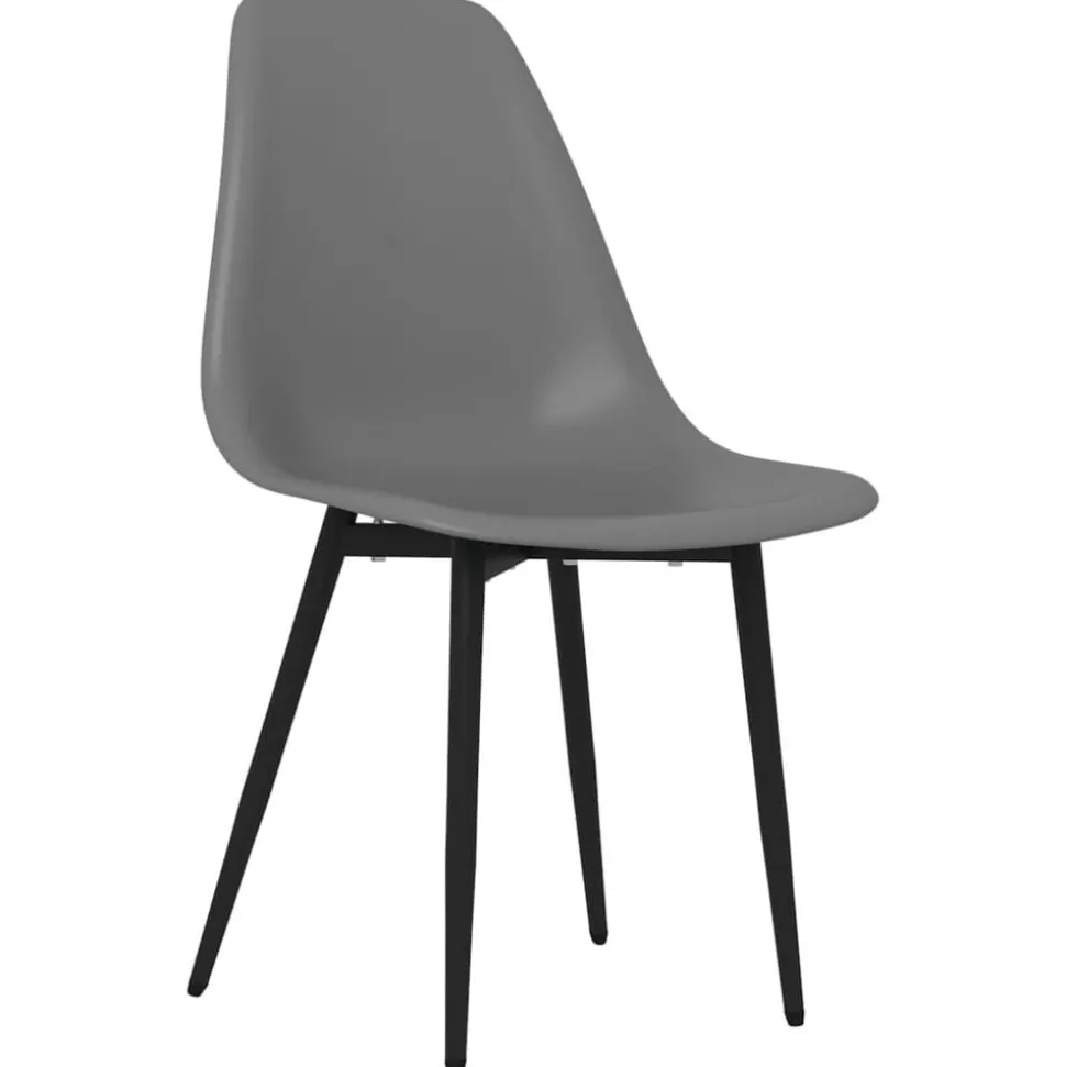 vidaXL Eetkamerstoelen 2 st PP grijs