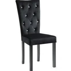vidaXL Eetkamerstoelen 2 st fluweel zwart