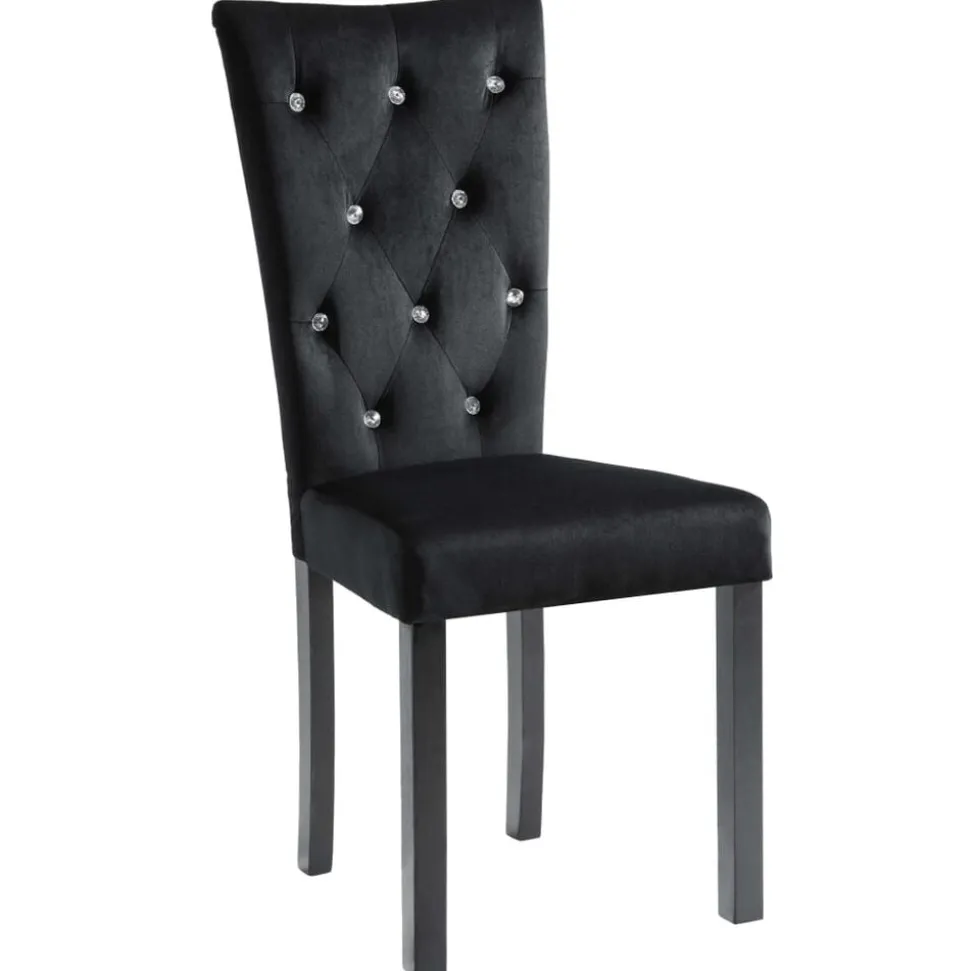 vidaXL Eetkamerstoelen 2 st fluweel zwart