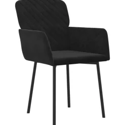 vidaXL Eetkamerstoelen 2 st fluweel zwart