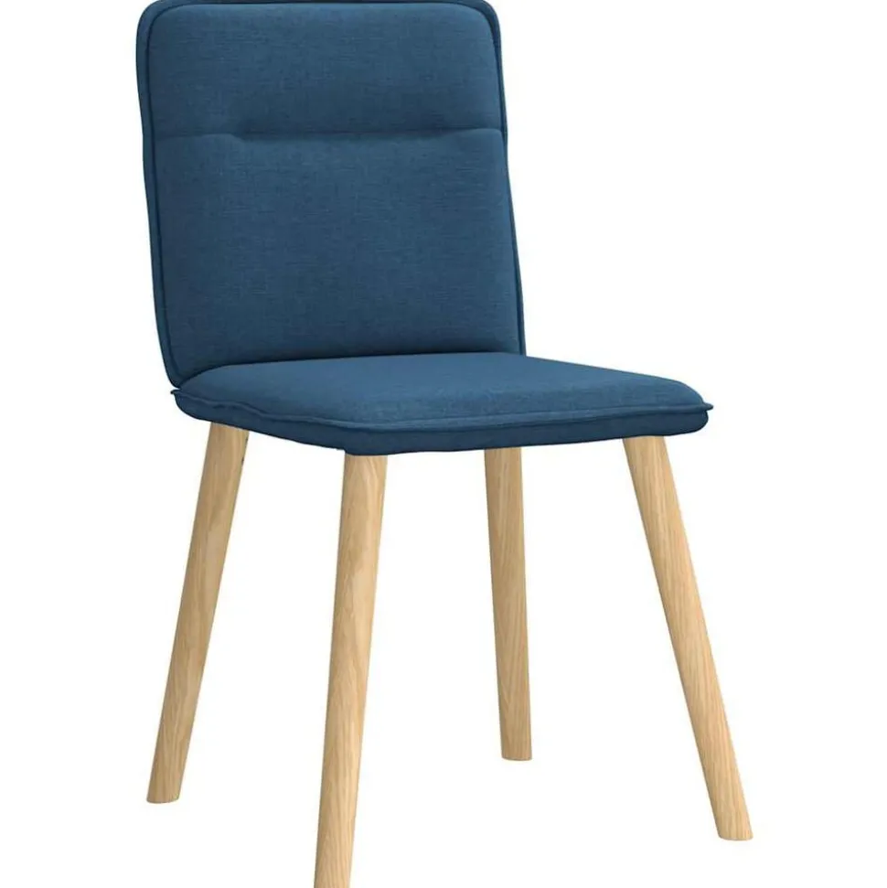 vidaXL Eetkamerstoelen 4 st stof blauw