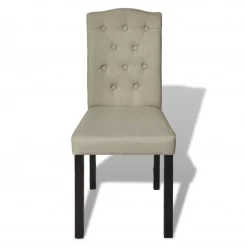 vidaXL Eetkamerstoelen 6 st stof camel
