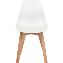 vidaXL Eetkamerstoelen 4 st kunststof wit