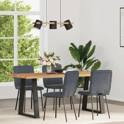 vidaXL Eetkamerstoelen 4 st fluweel donkergrijs