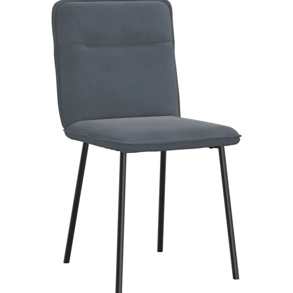 vidaXL Eetkamerstoelen 4 st fluweel donkergrijs