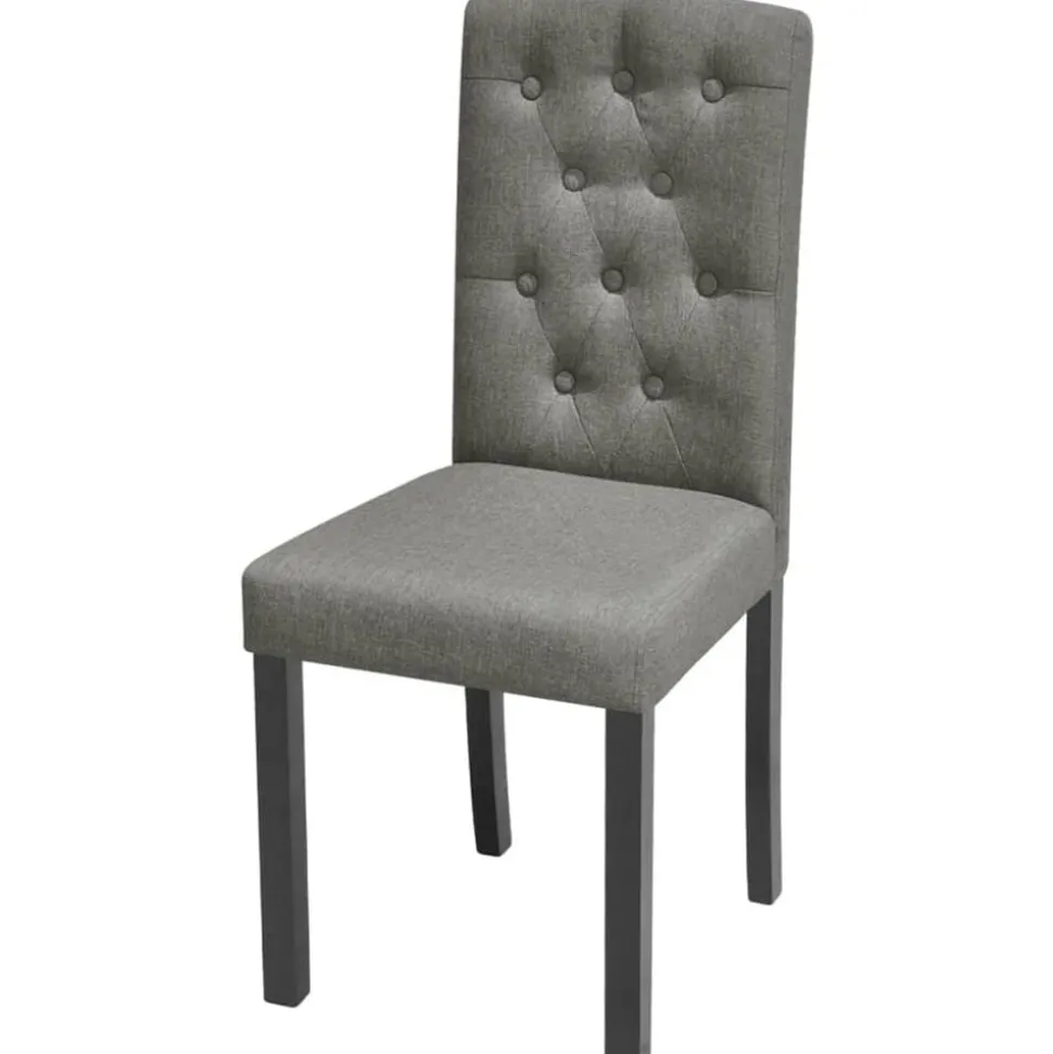 vidaXL Eetkamerstoelen 2 st stof grijs