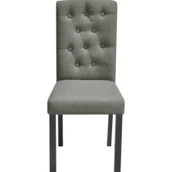 vidaXL Eetkamerstoelen 2 st stof grijs