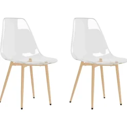 vidaXL Eetkamerstoelen 2 st PET transparant