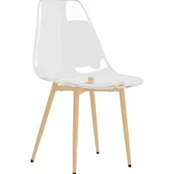 vidaXL Eetkamerstoelen 2 st PET transparant