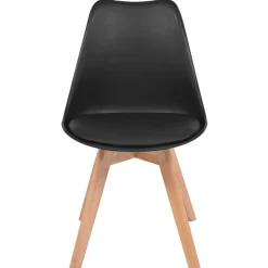 vidaXL Eetkamerstoelen 4 st kunststof zwart