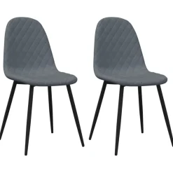 vidaXL Eetkamerstoelen 2 st fluweel donkergrijs