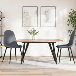 vidaXL Eetkamerstoelen 2 st fluweel donkergrijs