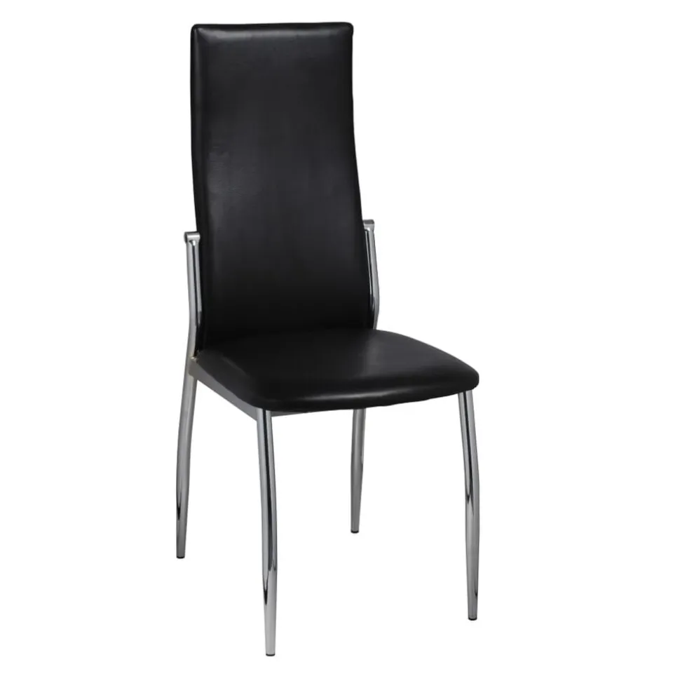 vidaXL Eetkamerstoelen 2 st kunstleer zwart