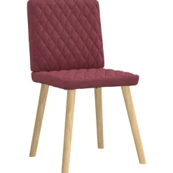 vidaXL Eetkamerstoelen 4 st stof wijnrood