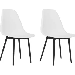 vidaXL Eetkamerstoelen 2 st PP wit