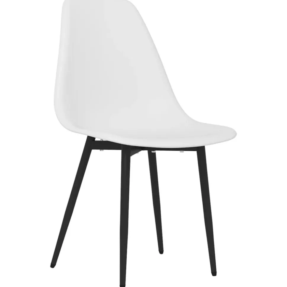 vidaXL Eetkamerstoelen 2 st PP wit