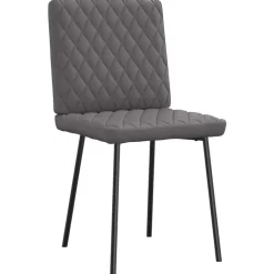 vidaXL Eetkamerstoelen 4 st kunstleer grijs