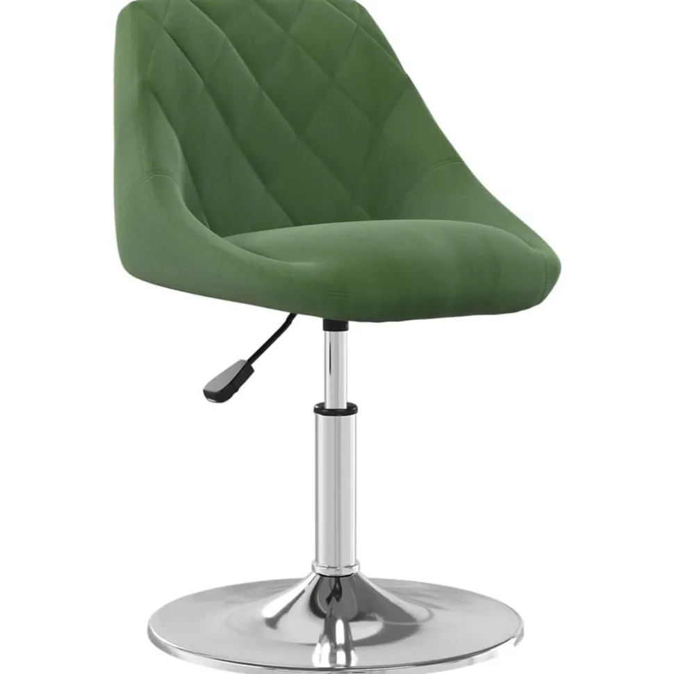 vidaXL Eetkamerstoelen draaibaar 2 st fluweel donkergroen