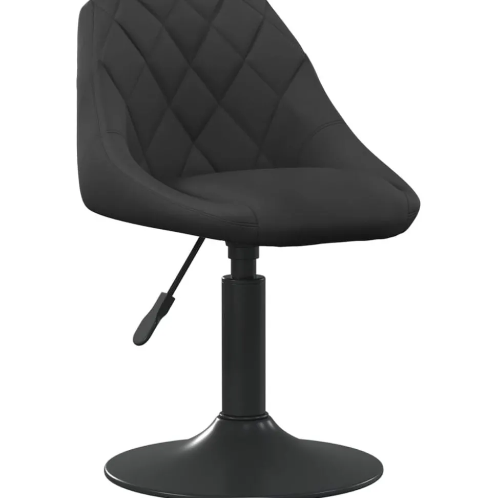 vidaXL Eetkamerstoelen draaibaar 2 st fluweel zwart