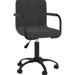 vidaXL Eetkamerstoelen draaibaar 2 st fluweel zwart