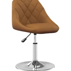 vidaXL Eetkamerstoelen draaibaar 2 st fluweel bruin